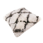 20" Black And White Fabric Geometric Throw Pillow-4