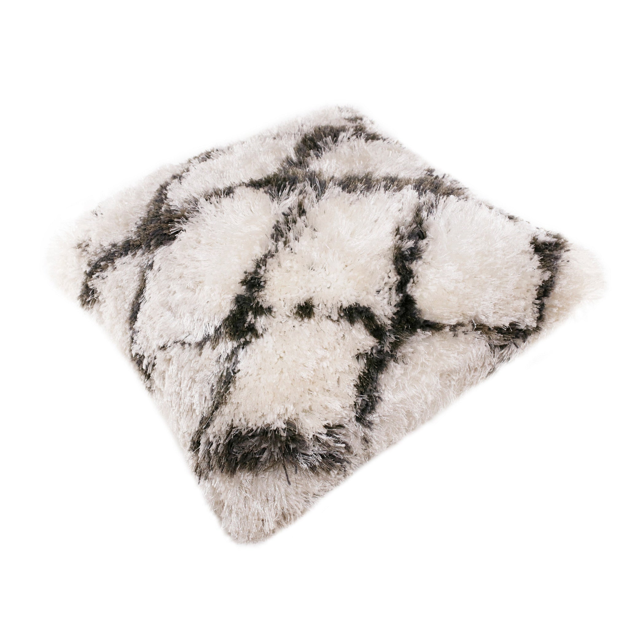 20" Black And White Fabric Geometric Throw Pillow-4