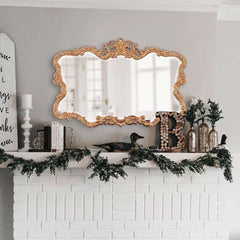 Antiqued Talida 27 X 38 Inch Gold Leaf Wall Mirror-1