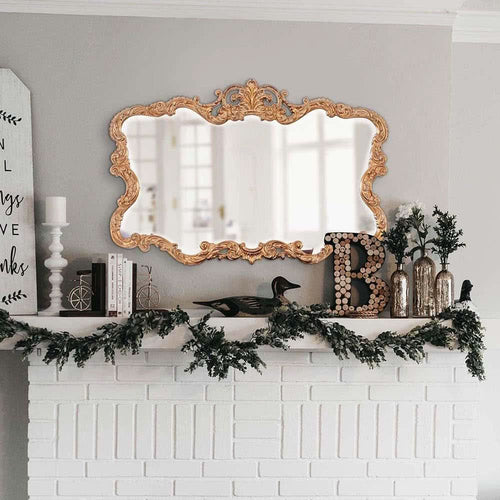 Antiqued Talida 27 X 38 Inch Gold Leaf Wall Mirror-1