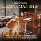 Pistol Whiskey Gun Decanter & Pistol Shot Glasses Set