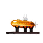 Submarine Whiskey & Wine Decanter Set - Wood Base 25oz-0