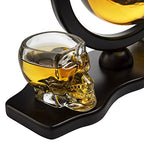 Skull Skeleton Wine & Whiskey Globe Decanter Set - 850 mL-2