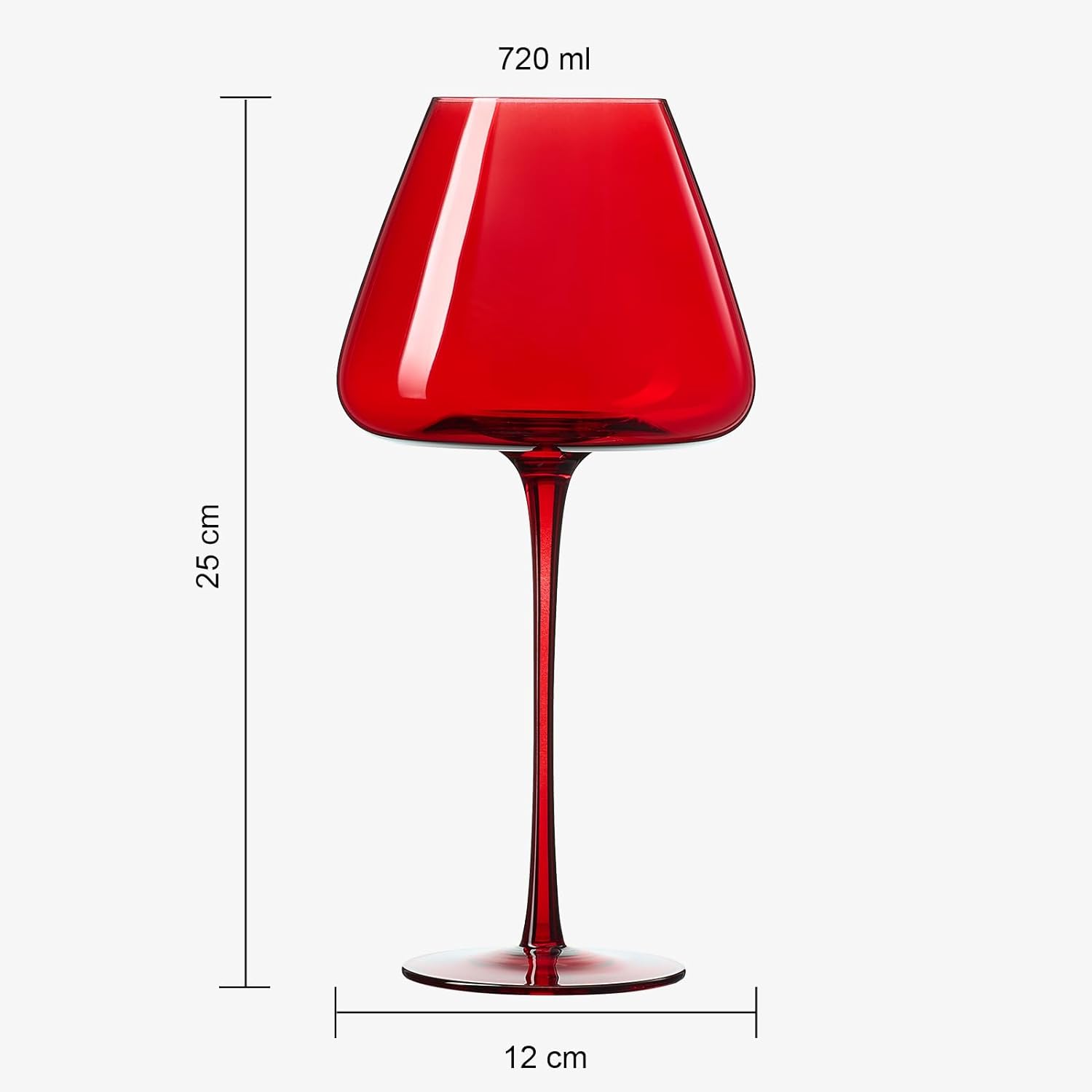Valentine's Colored Red & Pink Crystal Wine Glasses | 2 Set-3