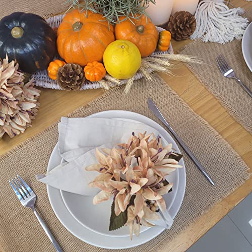 Maison Charlo Set of 4 Caramel Lilies Flower Celebration Napkin Rings-1