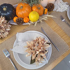 Maison Charlo Set of 4 Caramel Lilies Flower Celebration Napkin Rings-1