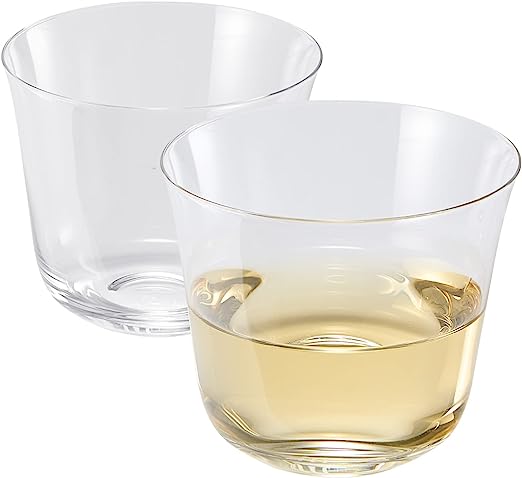 Vintage Crystal Lowball Tumbler Glasses, Set of 2 (5 OZ)
