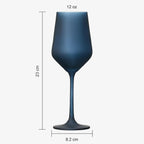 Frosted Colored Crystal Wine Glass | Set of 4-3