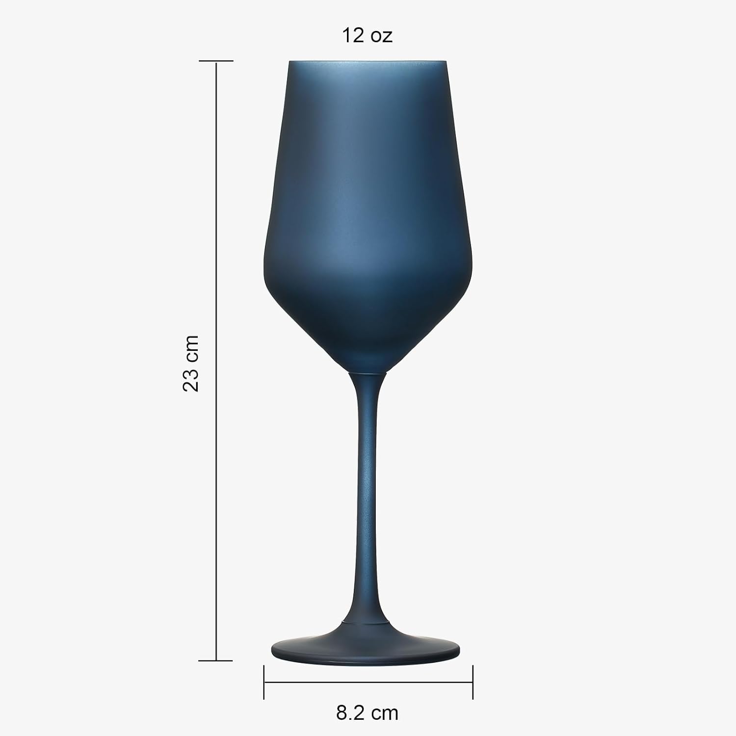 Frosted Colored Crystal Wine Glass | Set of 4-3
