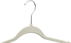 Ivory Non Velvet Plastic Hanger for Closet, 50 Hangers-1