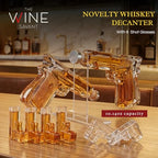 Pistol Whiskey Gun Decanter & Pistol Shot Glasses Set