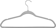 Gray Non Velvet Plastic Hanger for Closet, 50 Pack-1