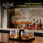 Bass Fish Wine & Whiskey Decanter Set 1100ml-1