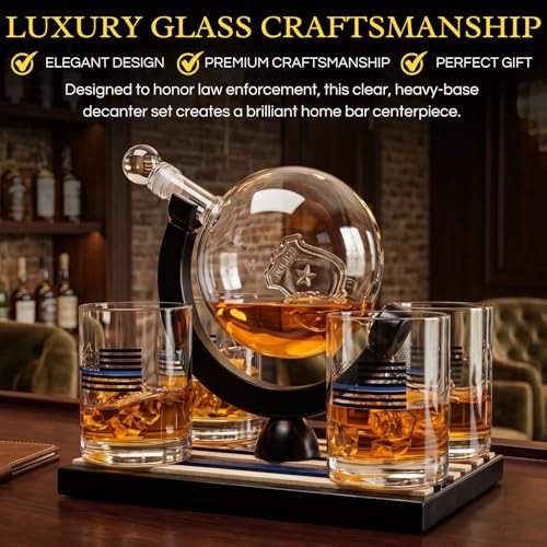 Police Officers Decanter - Whiskey and Wine Set 850ml-2