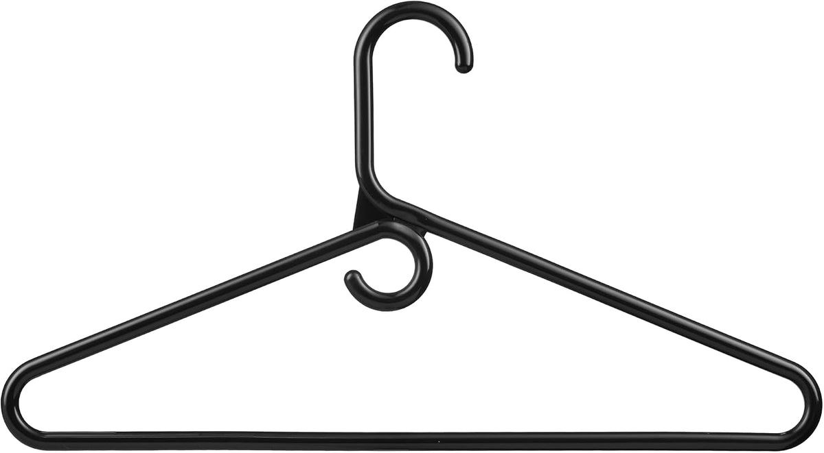 Black Heavy Duty Hangers with Hooks (Carton of 100 Hangers)-2