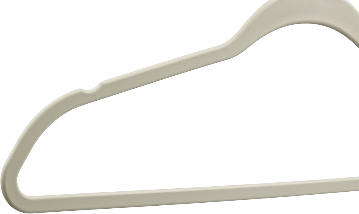 Ivory Non Velvet Plastic Hanger for Closet, 50 Hangers-2