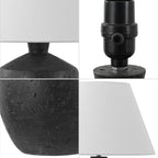 18 Inches Coal Black Matte Concrete Designer Table Lamps-4