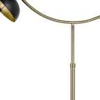 66" Bronze Adjustable Arc Floor Lamp With Bronze Dome Shade-3