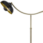 66" Bronze Adjustable Arc Floor Lamp With Bronze Dome Shade-4