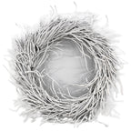 28" White Willow Dried Wreath-1