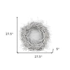 28" White Willow Dried Wreath-5