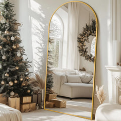 Full Length Floor Mirror 71x28 Inches Gold Aluminum Frame-2