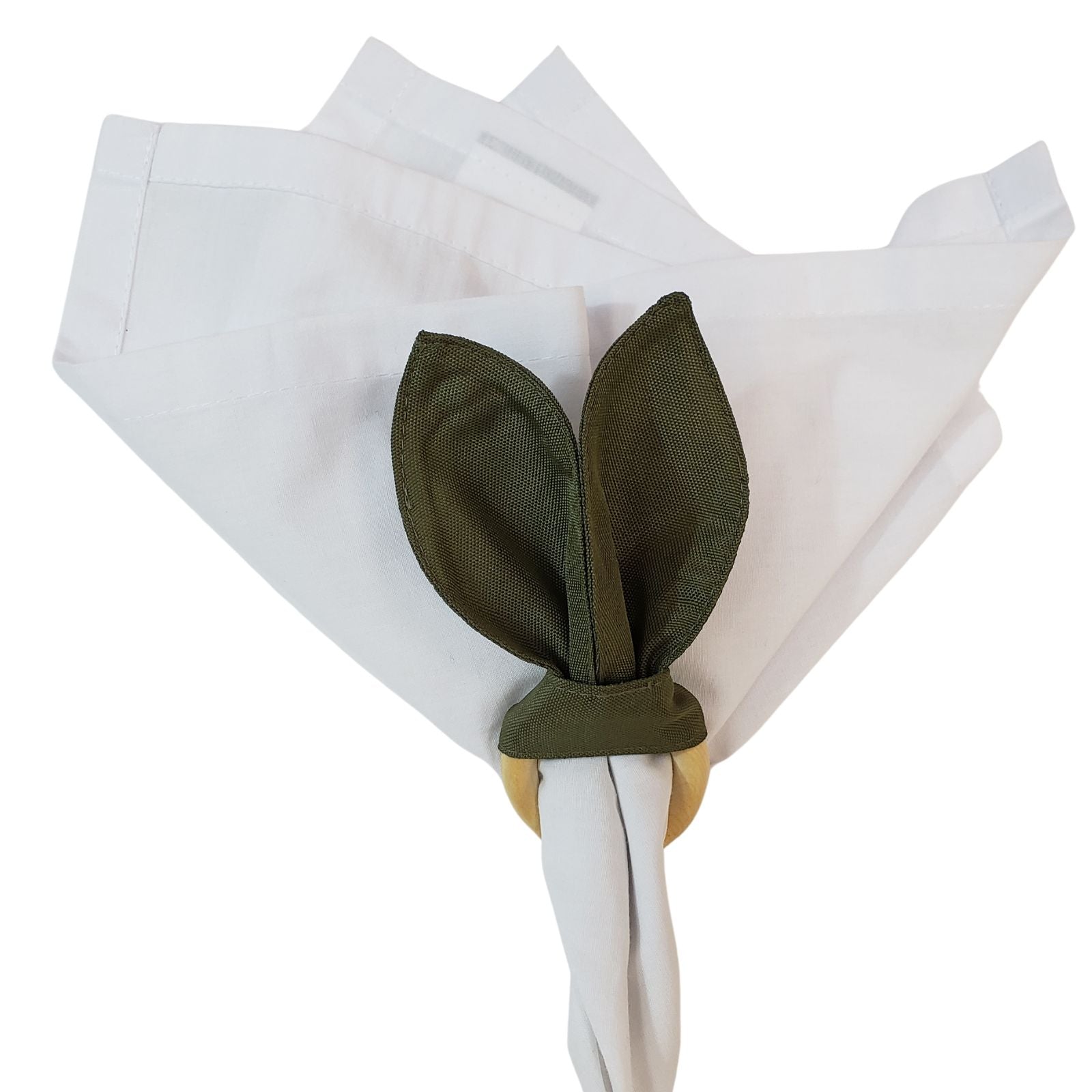 Maison Charlo | Easter Set of 4 Bonsai Bunny Ears Napkin Rings | Dining Table Decor-3