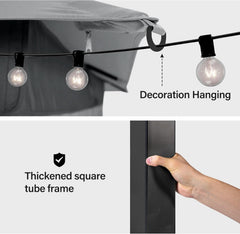 Outdoor Gazebo 10x13 With Mosquito Netting Weatherproof-4