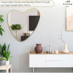 26 Inch Irregular Heart Wall Mirror For Home Decor-2
