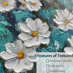 58x29 Inch TexturedDaisy Gallery Wrapped Extra Large Wall Art Canvas-2