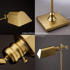 Pharmacy Floor Lamp Antique Brass Height Adjustable-4