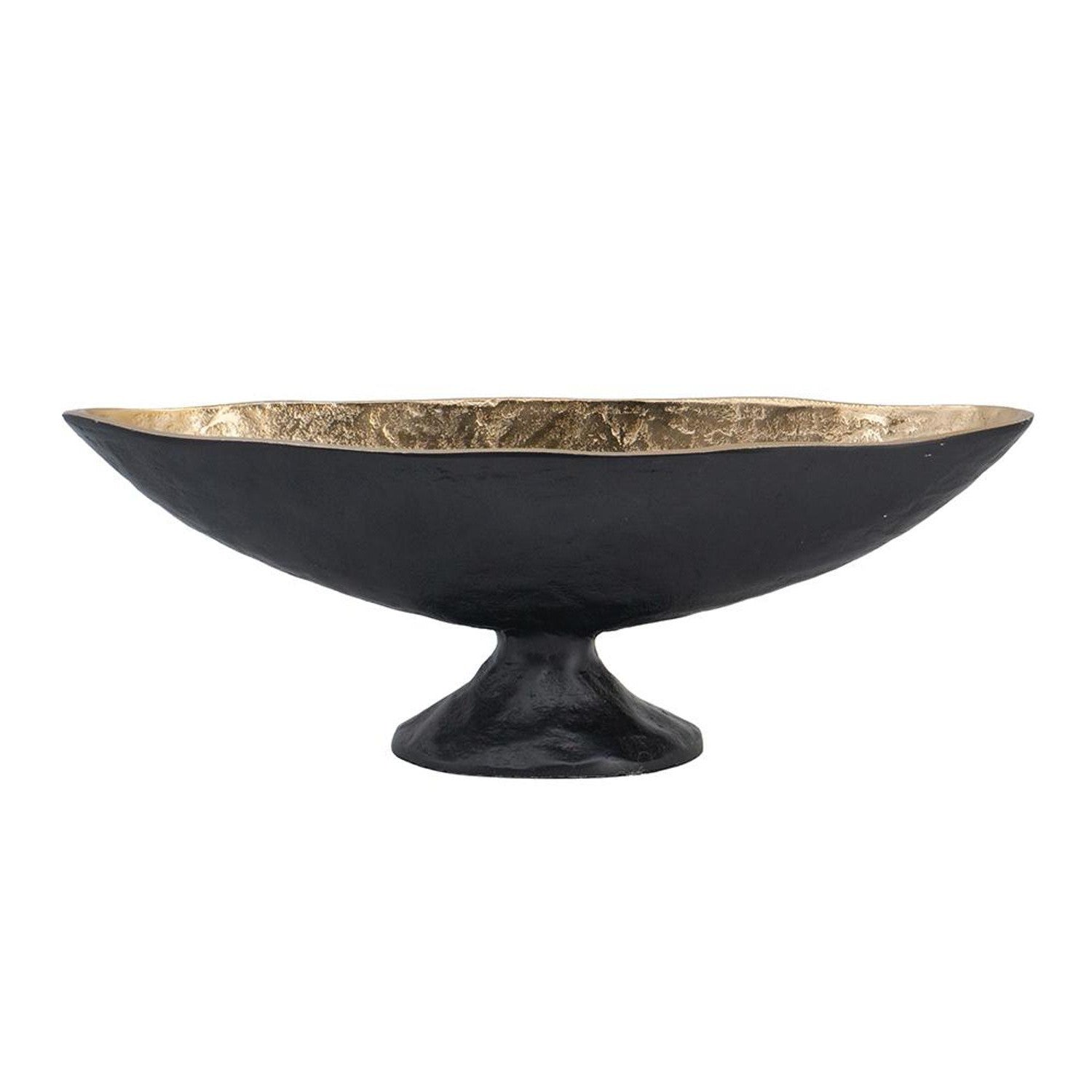 5" Black And Gold Oval Aluminum Table Vase-6