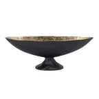 5" Black And Gold Oval Aluminum Table Vase-0