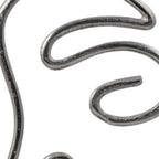 Set of Two Black and Silver Aluminum Tabletop Sculpture-5