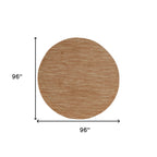 8' Rust Round Abstract Indoor Outdoor Area Rug-6