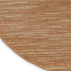 8' Rust Round Abstract Indoor Outdoor Area Rug-8