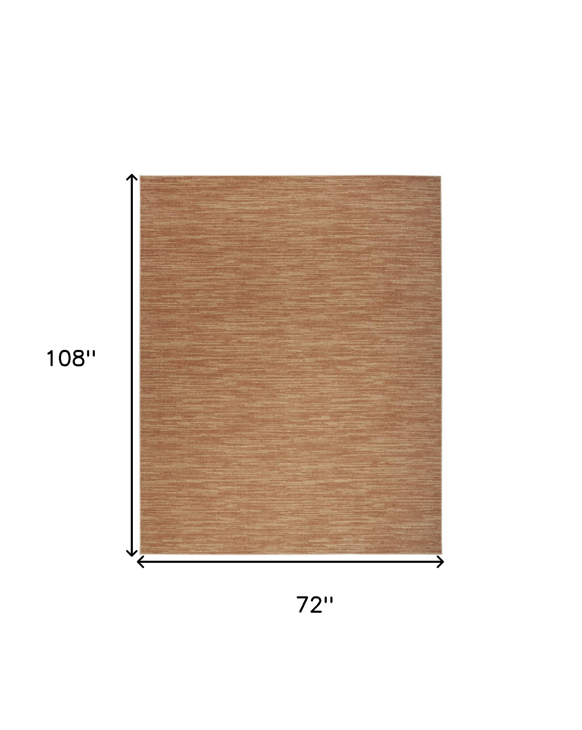 6' X 9' Rust Abstract Indoor Outdoor Area Rug-2