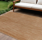 6' X 9' Rust Abstract Indoor Outdoor Area Rug-0