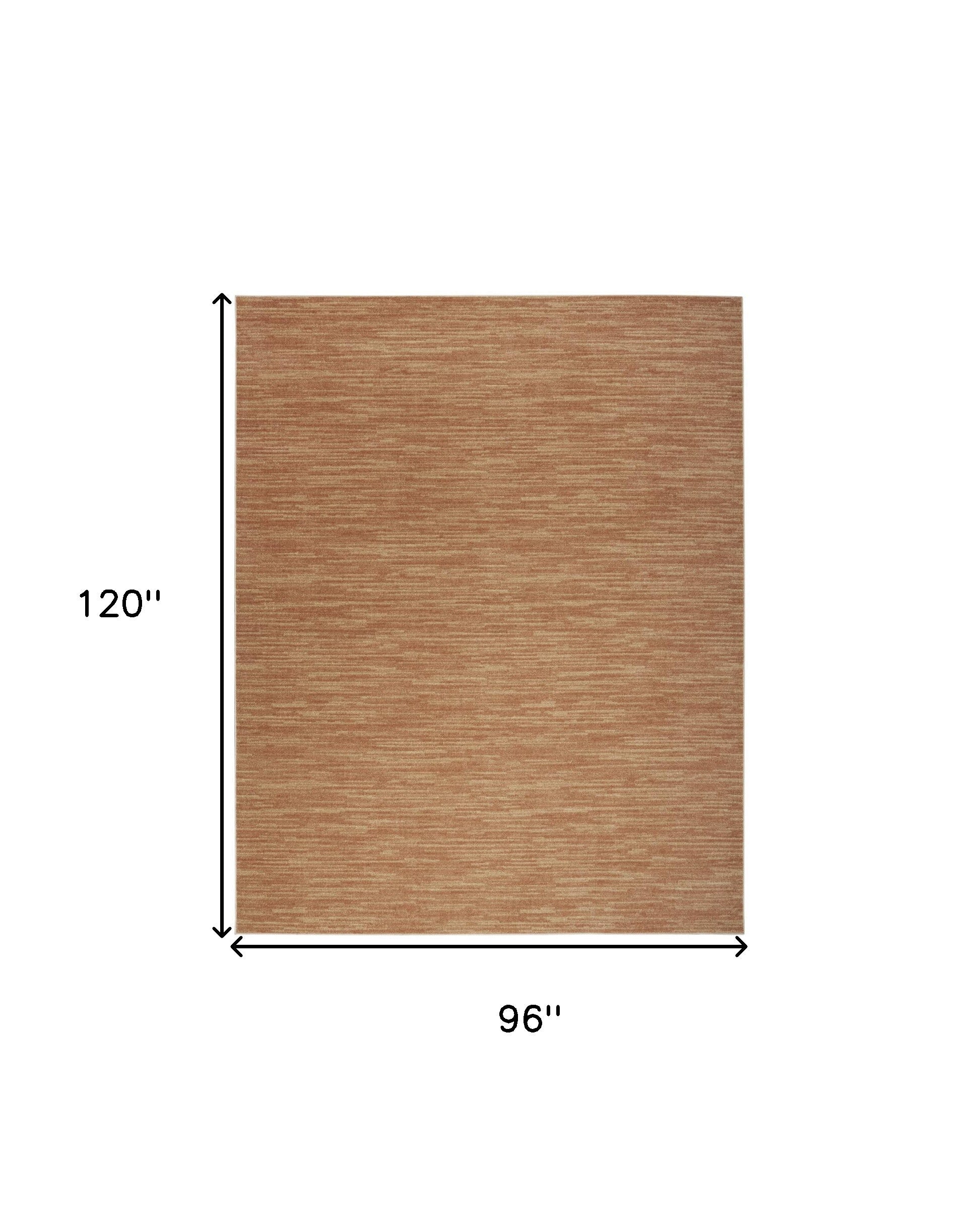 8' X 10' Rust Abstract Indoor Outdoor Area Rug-2