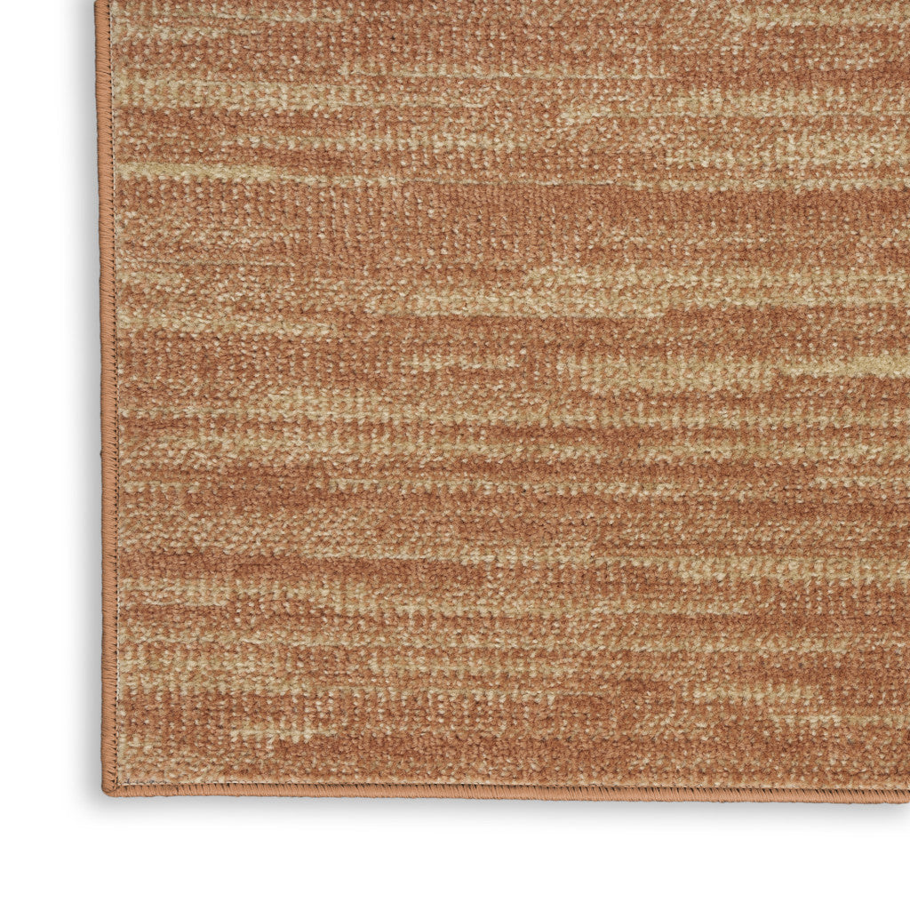 9' Rust Square Abstract Indoor Outdoor Area Rug-6