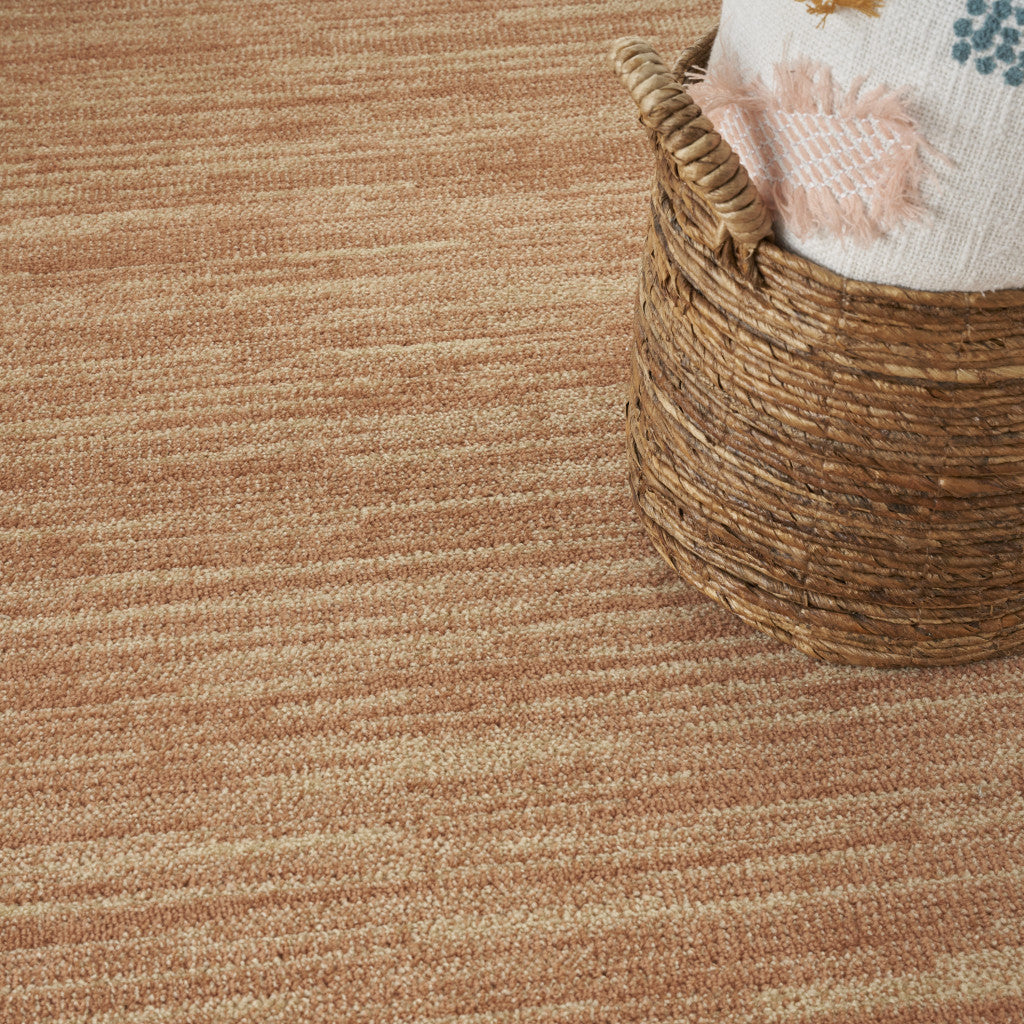 9' Rust Square Abstract Indoor Outdoor Area Rug-7