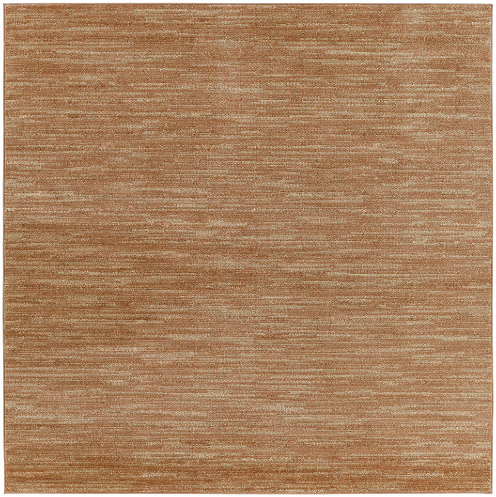 9' Rust Square Abstract Indoor Outdoor Area Rug-8
