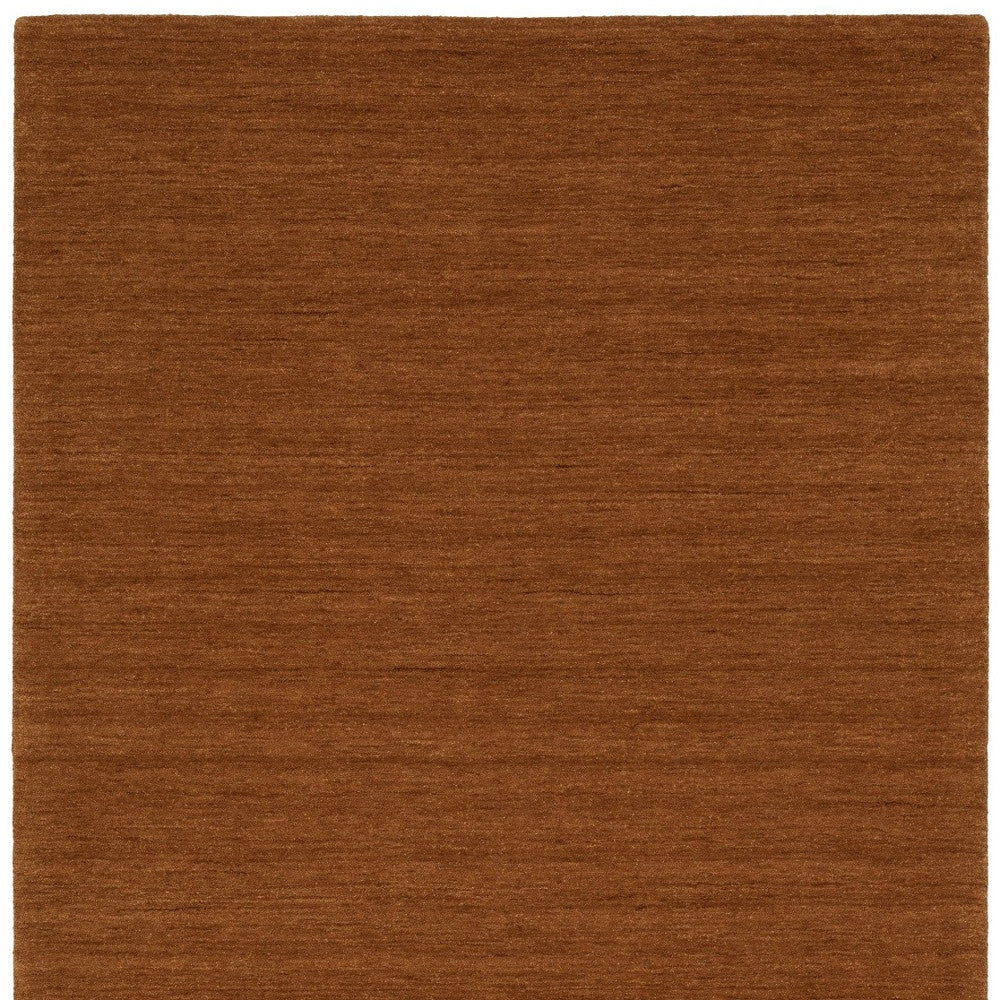 5' X 8' Rust Wool Hand Tufted Area Rug-3