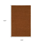 5' X 8' Rust Wool Hand Tufted Area Rug-2