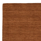 8' Rust Wool Hand Tufted Runner Rug-7