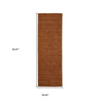 8' Rust Wool Hand Tufted Runner Rug-2