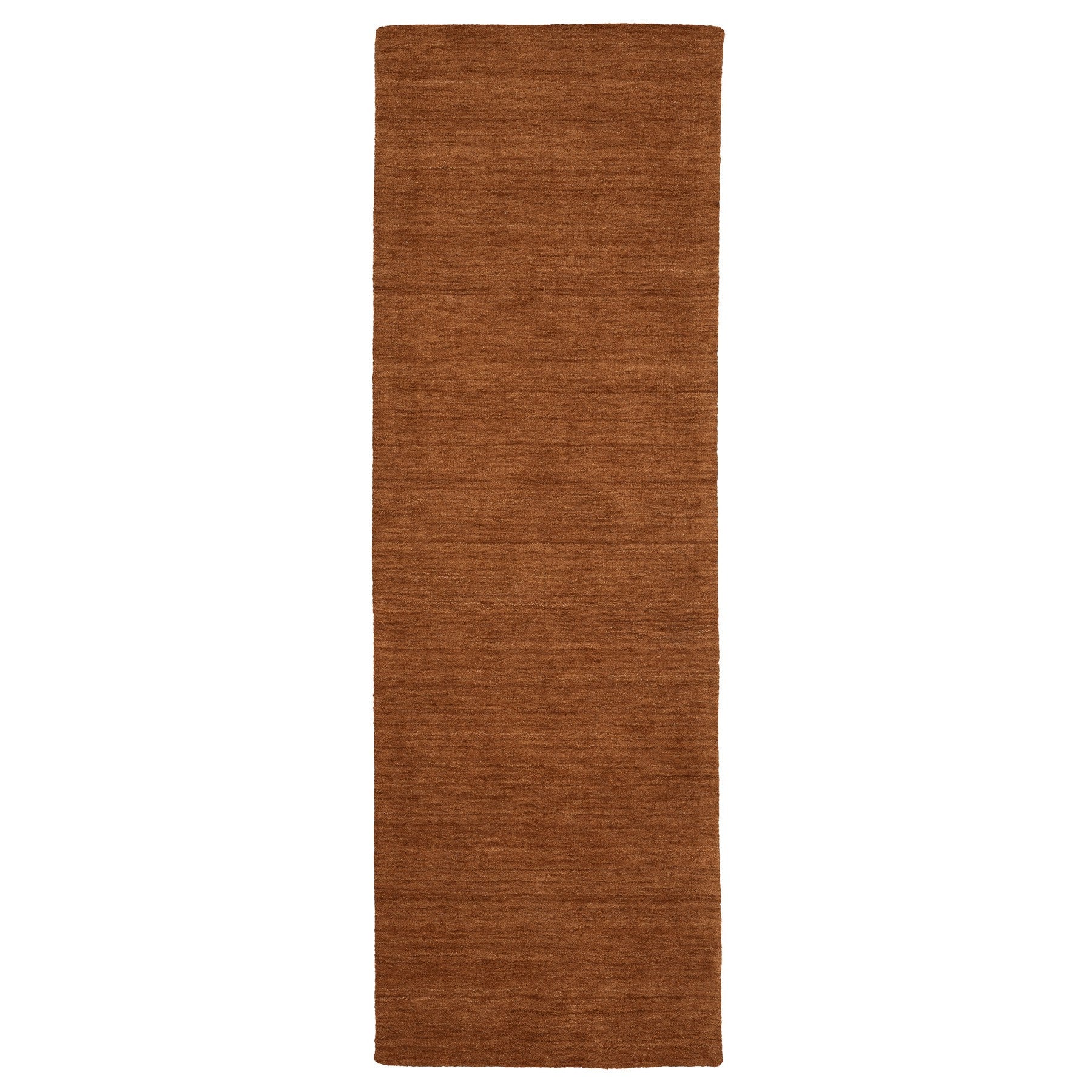 8' Rust Wool Hand Tufted Runner Rug-1