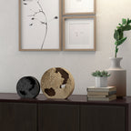 8" Black Hammered Round Aluminum Table Vase-5