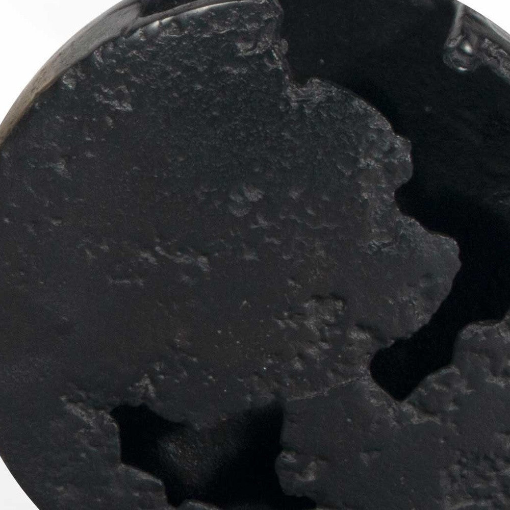 8" Black Hammered Round Aluminum Table Vase-7