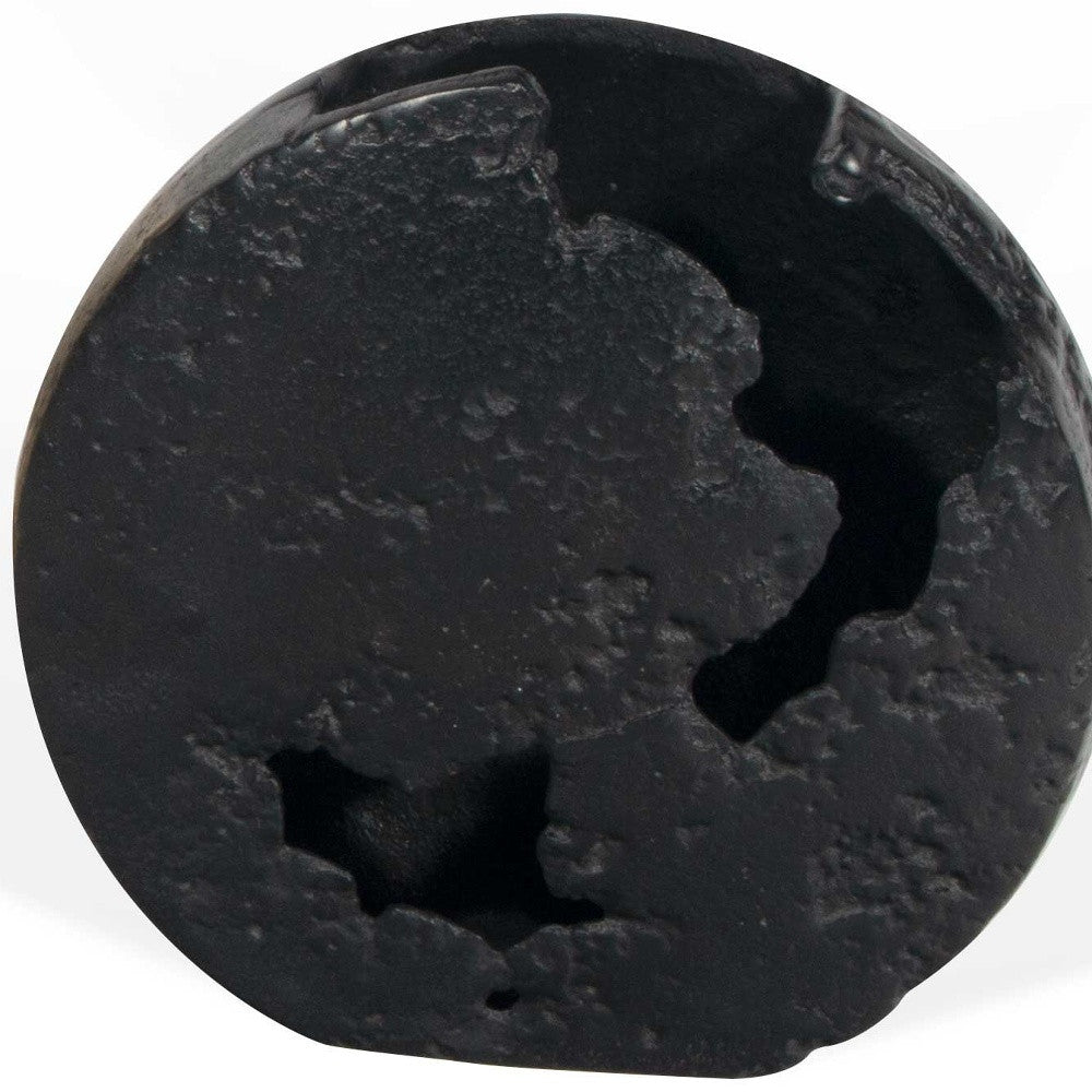 8" Black Hammered Round Aluminum Table Vase-2